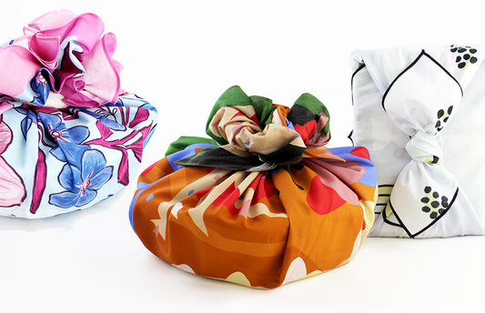 A Guide to Gift Wrapping: How to Wrap a Baby Gift Basket using Furoshiki Cloth
