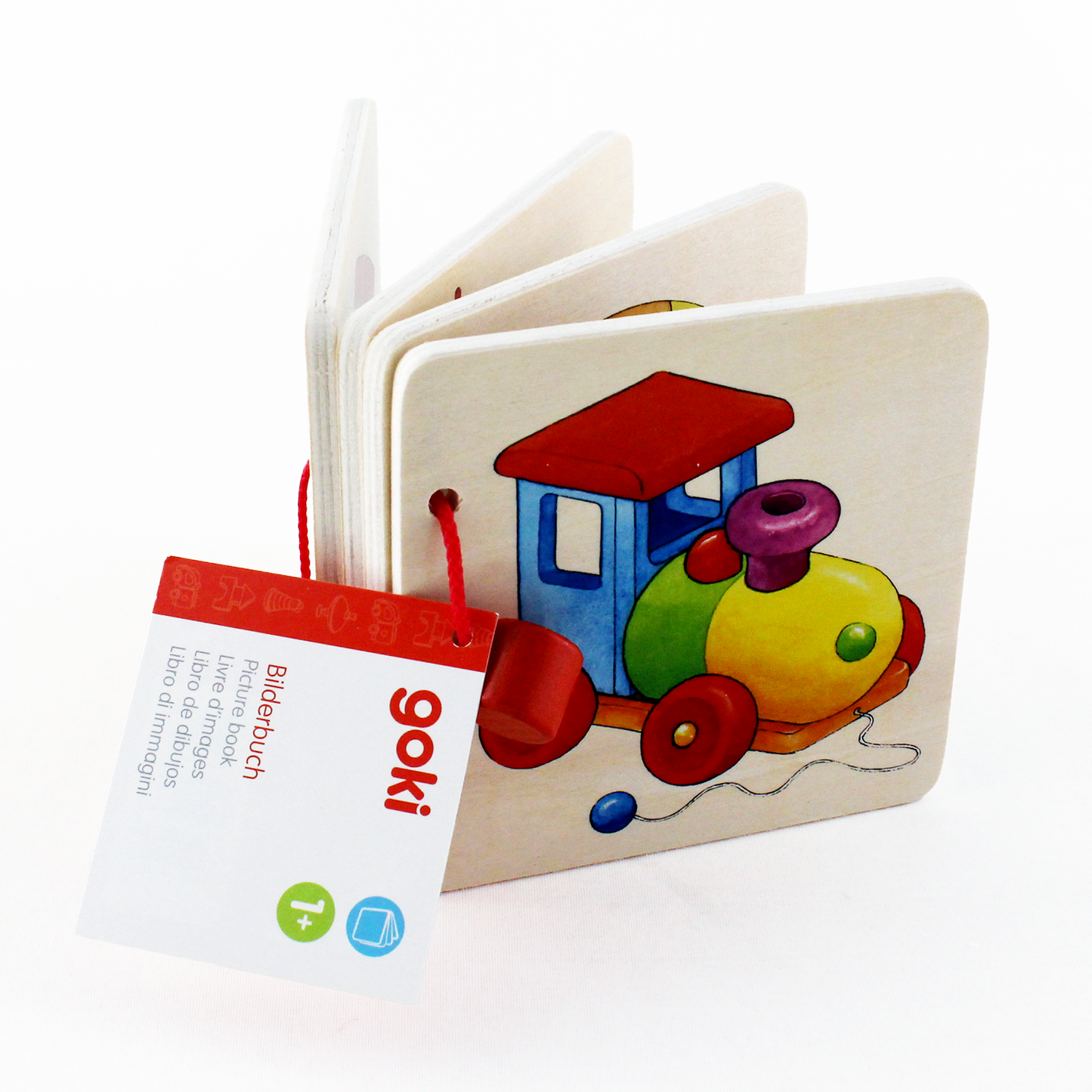 Goki Wooden Picture Book - Locomotive