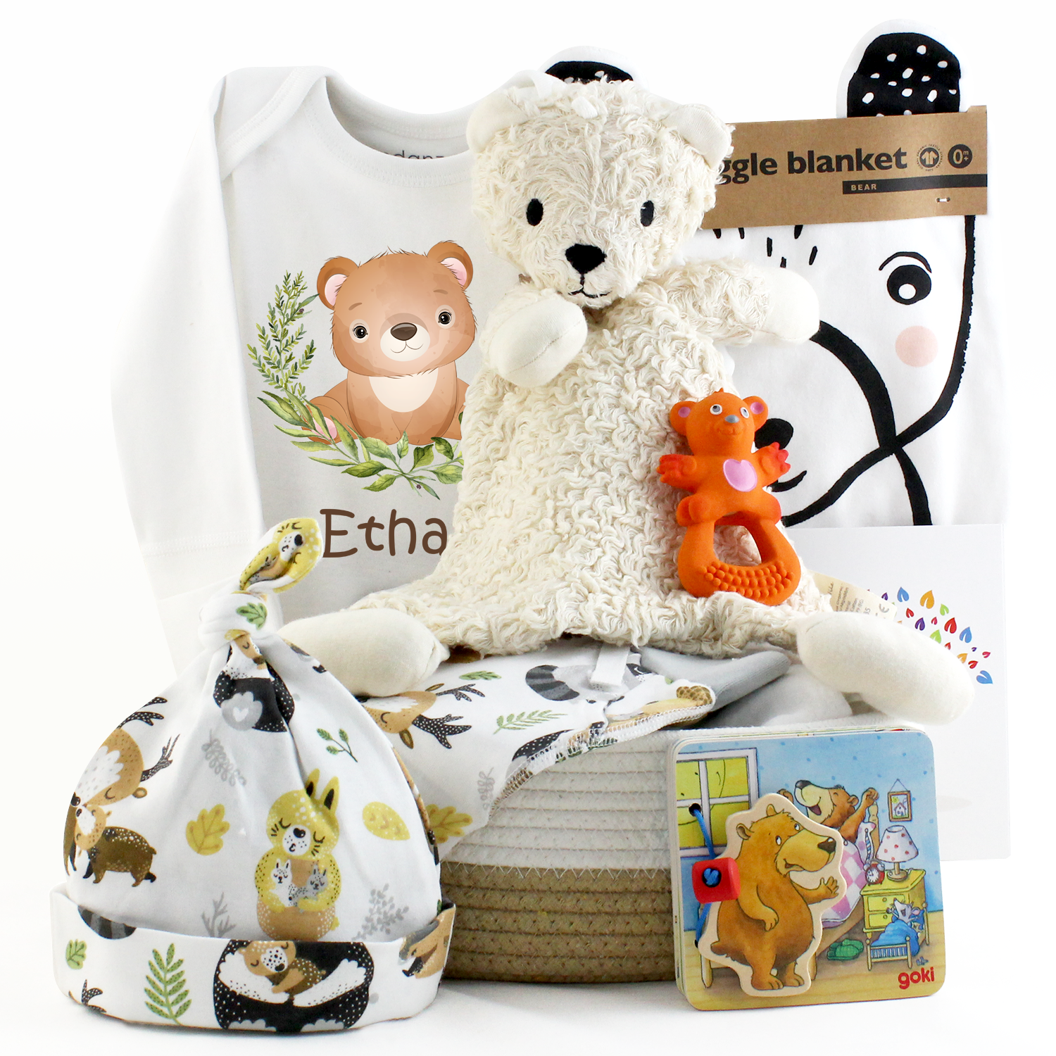GOTS Certified Organic Cotton Baby Rattle Set - Happy Bears – Love