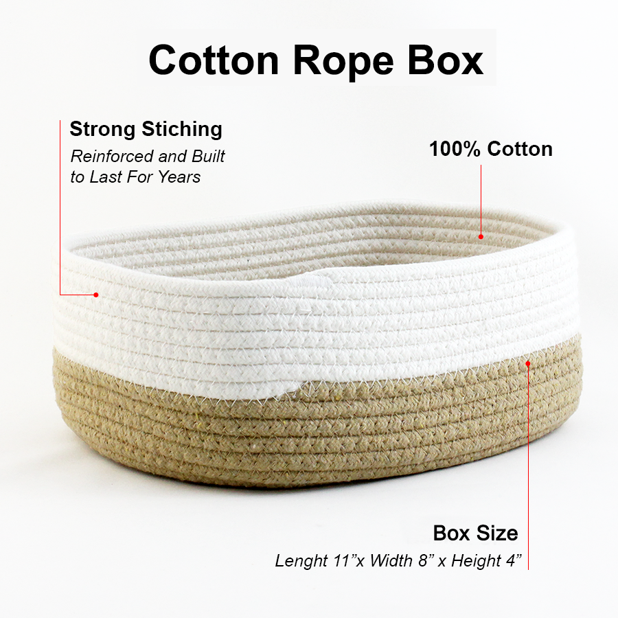 Cotton Woven Rope Gift Box - Rectangle
