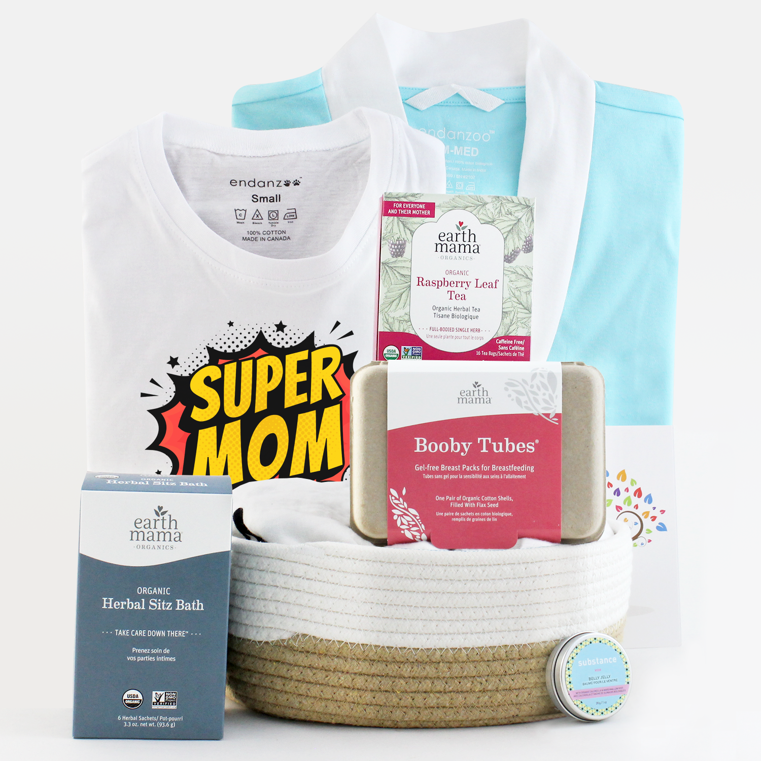 Zeronto Postpartum Gift Basket for New Mom Recovery Magic (Blue
