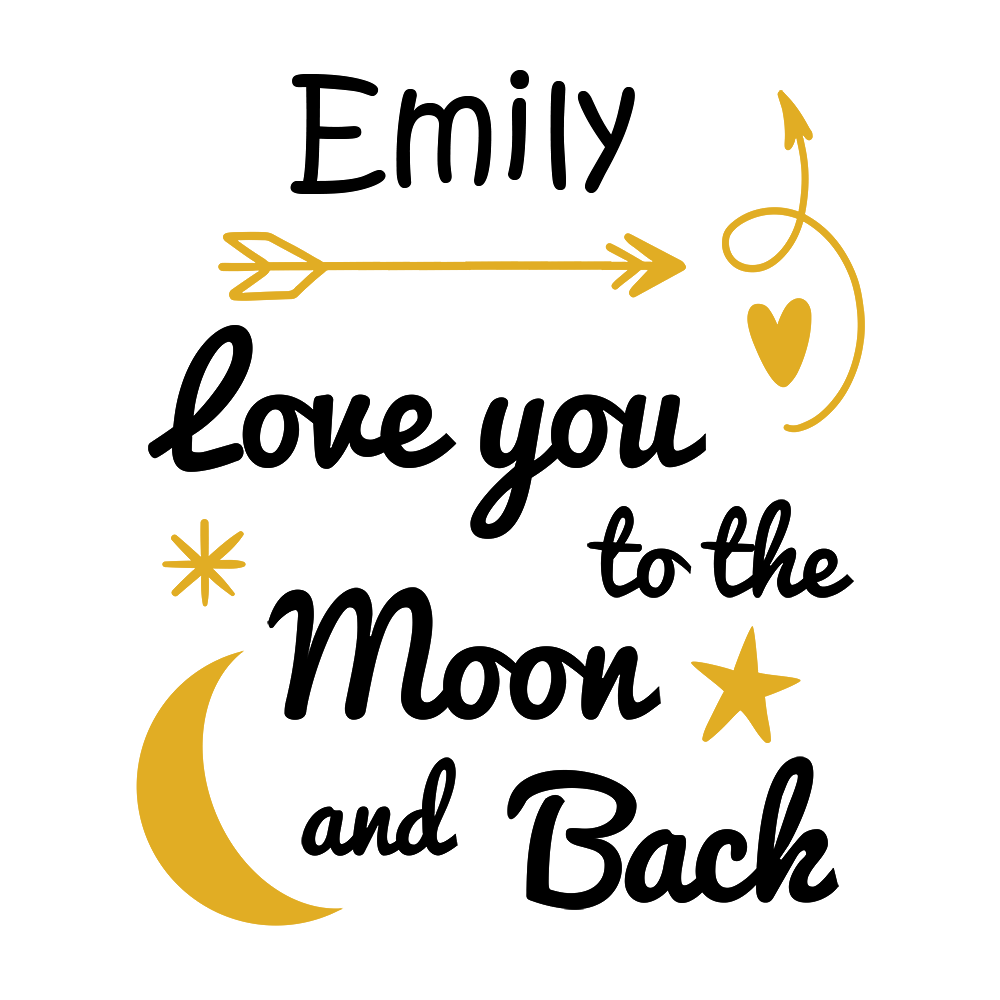 Personalized Organic Baby Bodysuit - Love You To The Moon & Back (Pink)