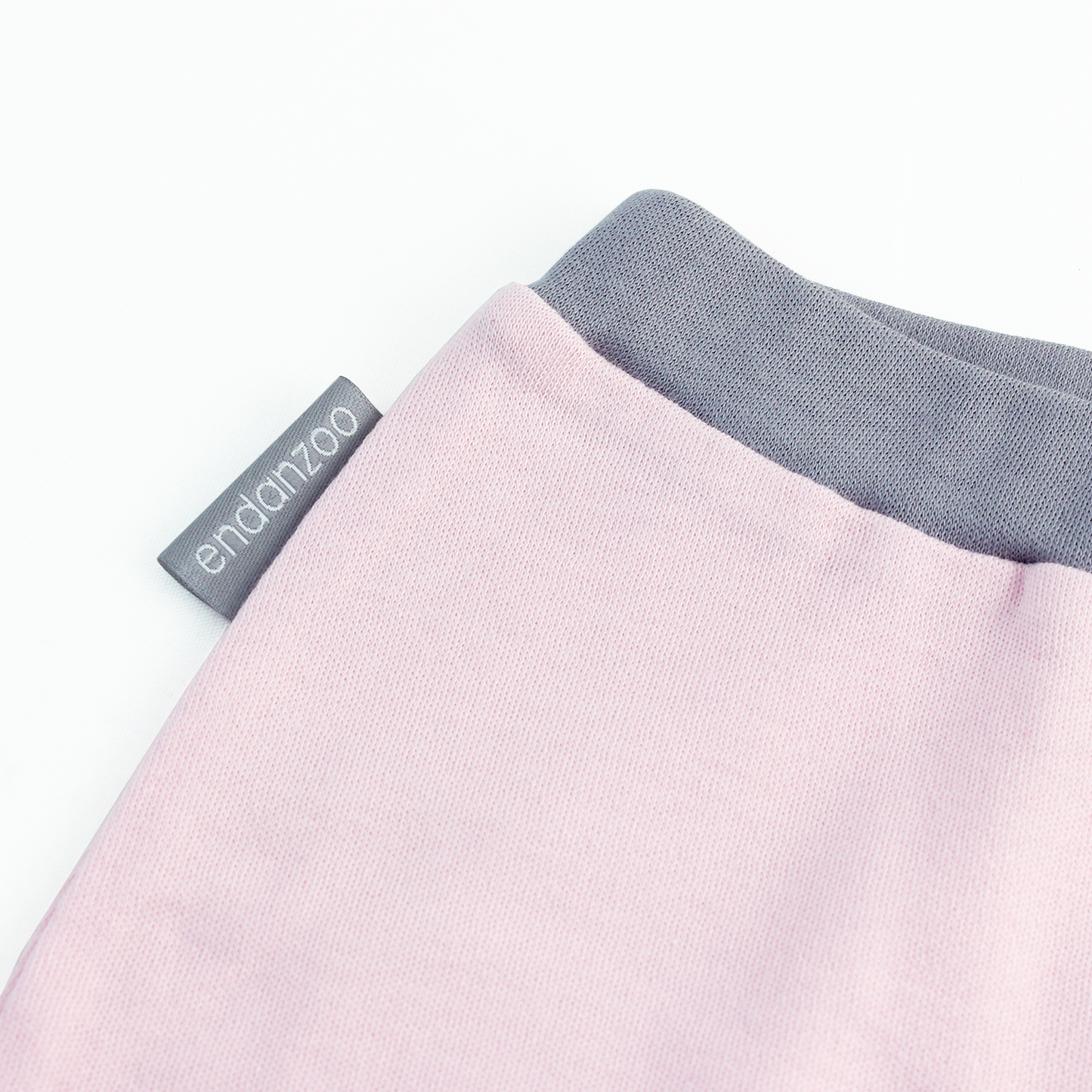 Endanzoo Organic Footed Pant - Pink w/ grey