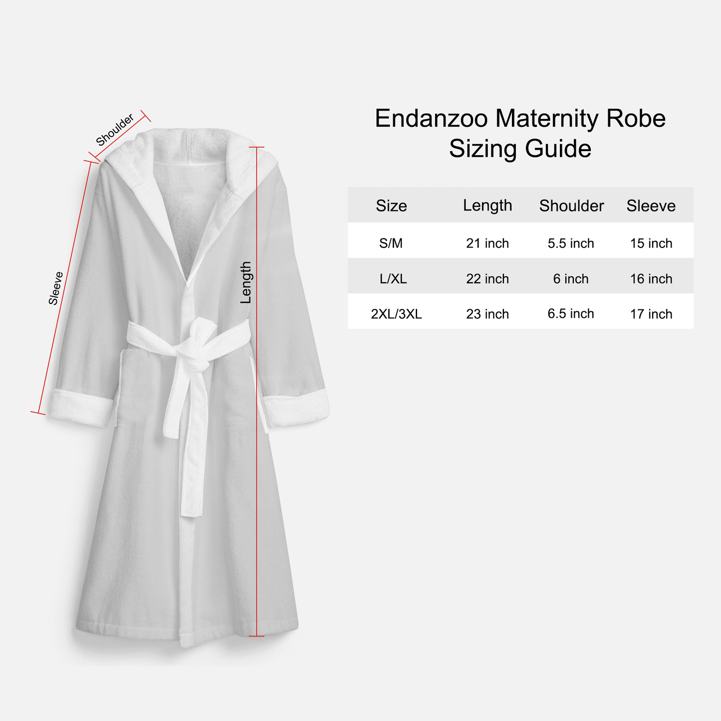 Endanzoo Organic Cotton Maternity Robe - Pink