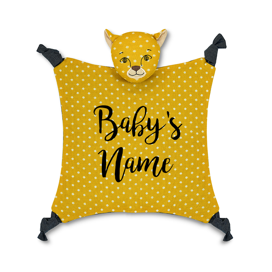 [Personalized] OFB Organic Cotton Baby Blankie - Charlie Cheetah