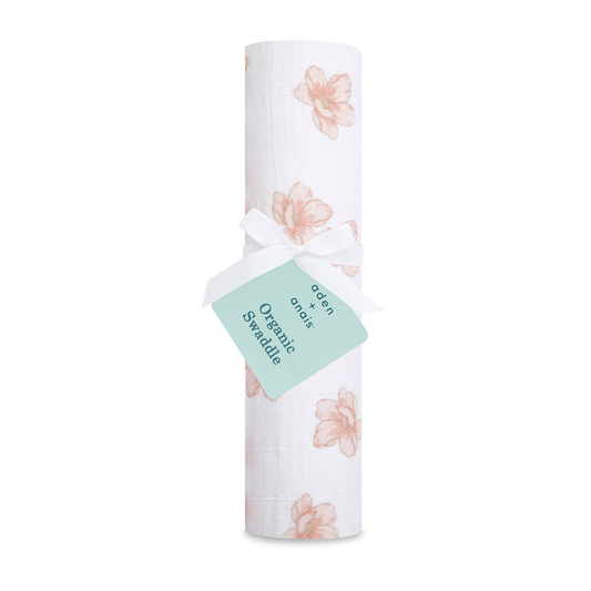 Aden Anais Organic Swaddle - Pink Flowers