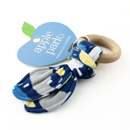 Apple Park Organic Cotton Fabric Teething Ring - Mountain Boy