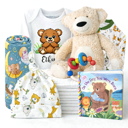 Zeronto Baby Gift Basket - I Can Bearly Wait