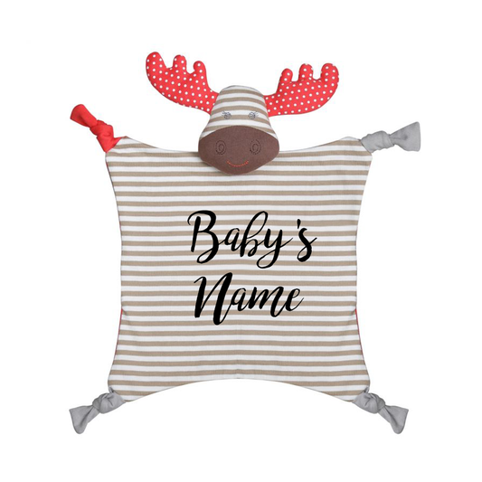 [Personalized] OFB Organic Cotton Baby Blankie - Margeaux Moose