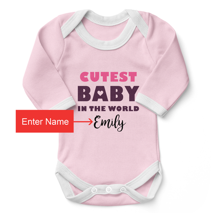 Personalized Matching Mom & Baby Organic Outfits - Best Mommy & Cutest Baby (Girl)