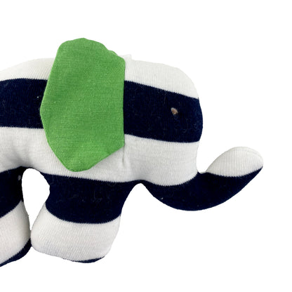 Under The Nile Organic Scrappy Elephant (Navy Blue Stripe / Green Ear)