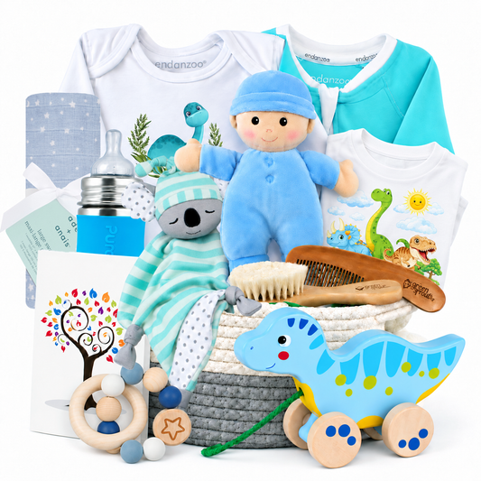 Zeronto Baby Boy Gift Basket - Happy Little Dino & Friends