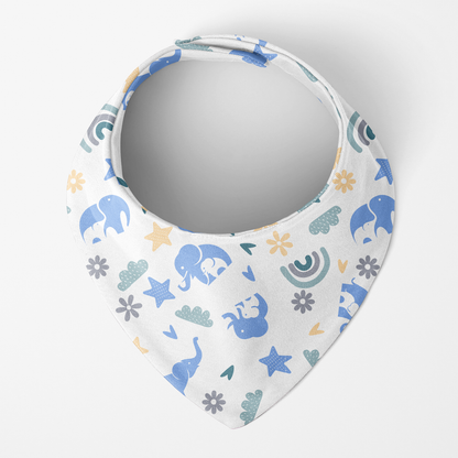 Endanzoo Organic Cotton Bib - Elephant Love