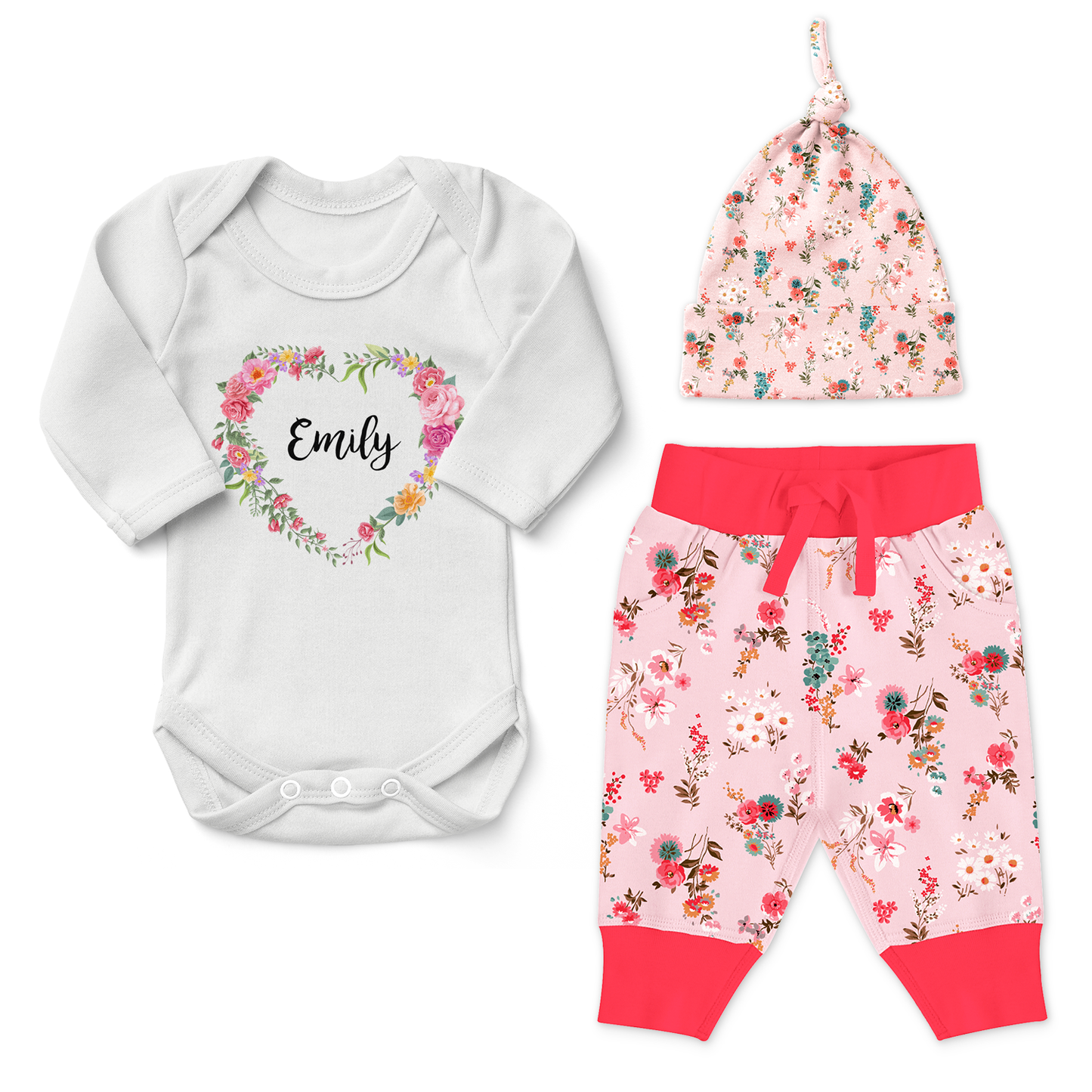 Zeronto Baby Girl Clothing Gift Box - Pink Garden Love