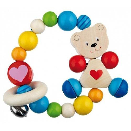 Heimess Wooden Rattles - Bear Elastic