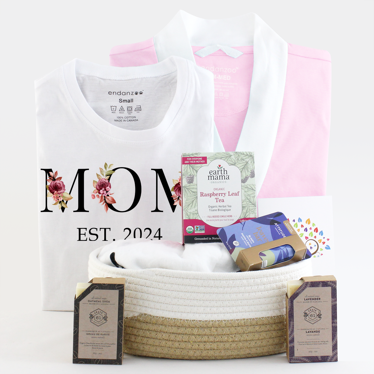Zeronto New Mom Gift Basket - Just for Mom (Love Pink)