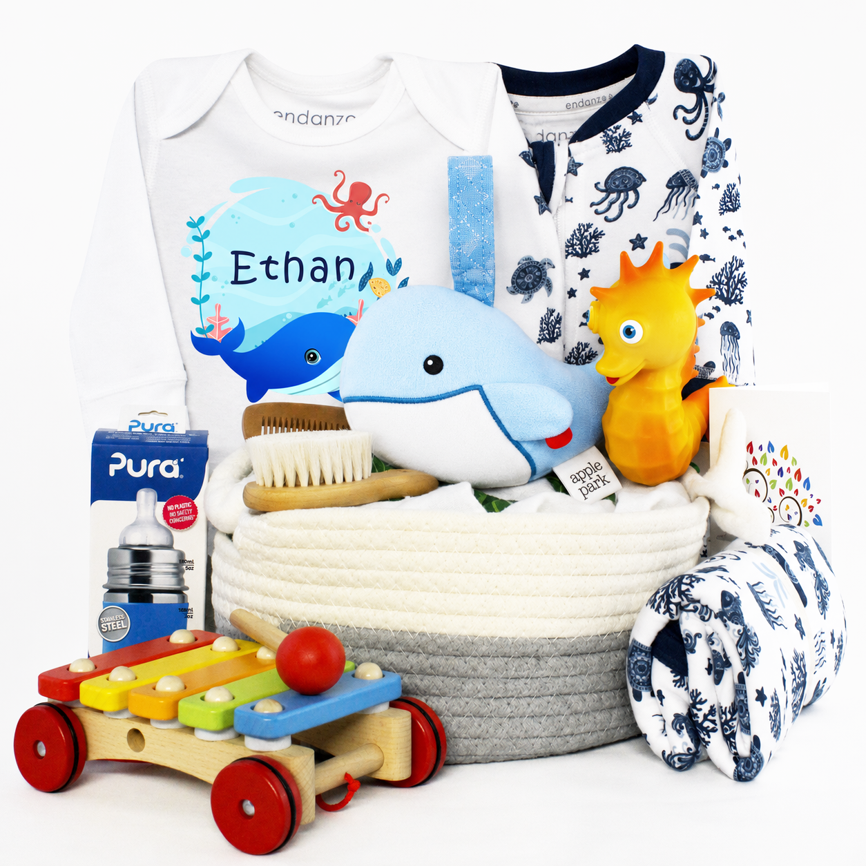 Zeronto Baby Boy Gift Basket - Melody Of The Deep Sea