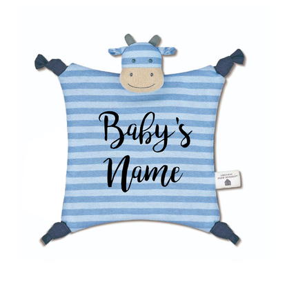 [Personalized] OFB Organic Cotton Baby Blankie - Mr Moo