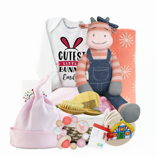 Zeronto Baby Gift Basket - Pink Bunny