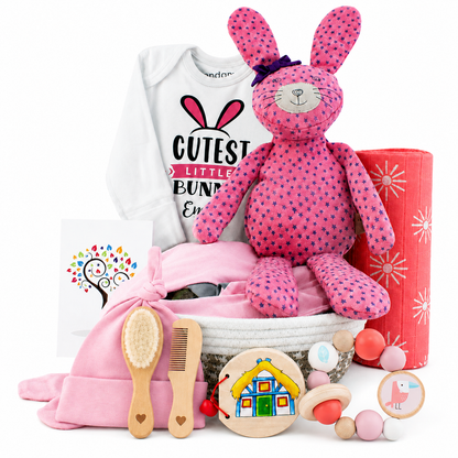 Zeronto Baby Gift Basket - Pink Bunny