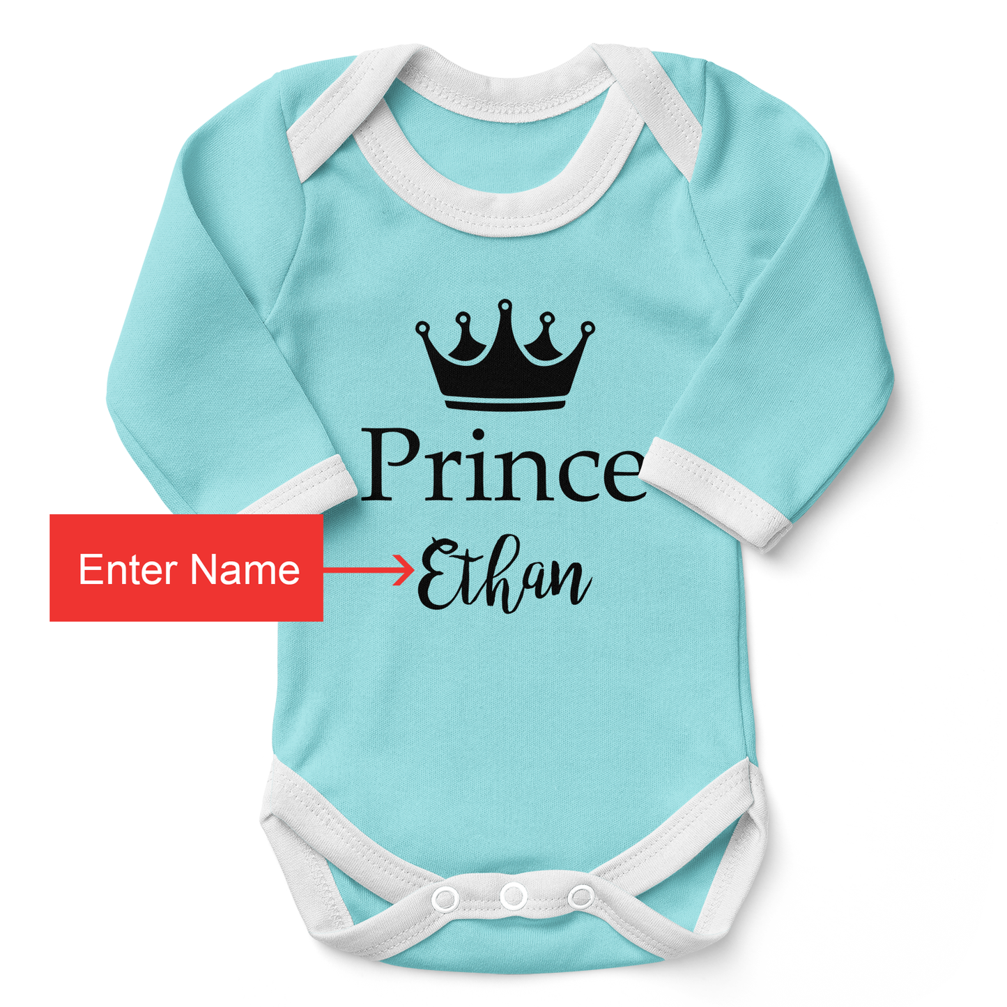 Personalized Matching Mom & Baby Organic Outfits - Queen & Prince