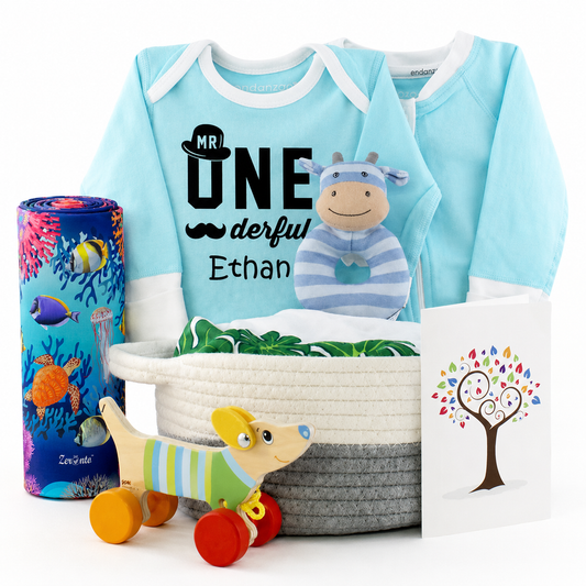 Zeronto Baby Boy First Birthday Gift Box - Mr One-derful