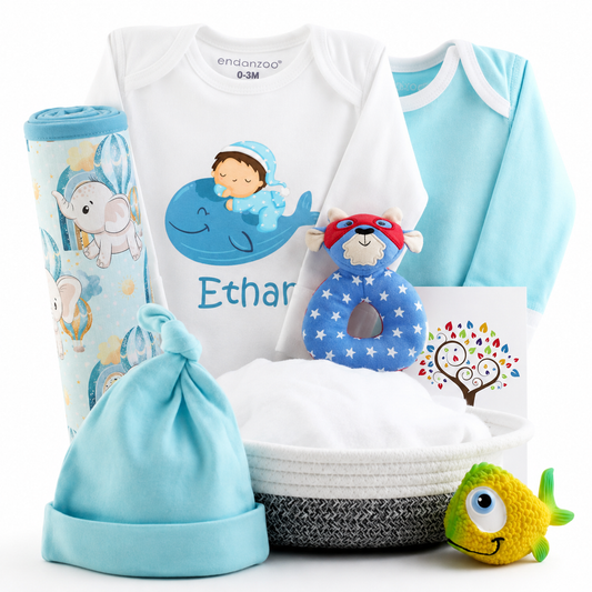 Zeronto Baby Boy Gift Basket - It's a Boy