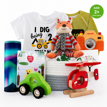 Zeronto Baby Boy Two Year Old Birthday Gift Basket - Excavator 2