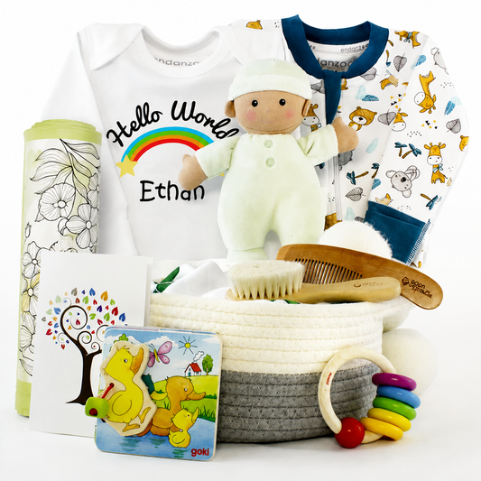 Zeronto Baby Gift Basket - Baby's First Collection (Neutral Color)