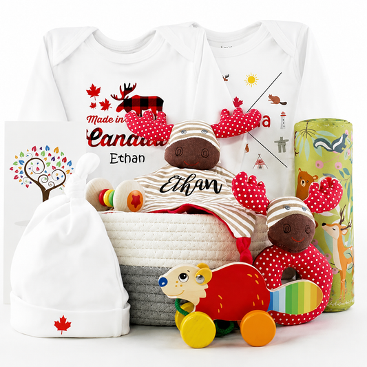 Zeronto Baby Gift Basket - Beautiful Canada, The Great White North