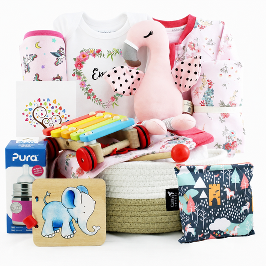 Zeronto Baby Gift Basket - Dancing under Pink Blossom