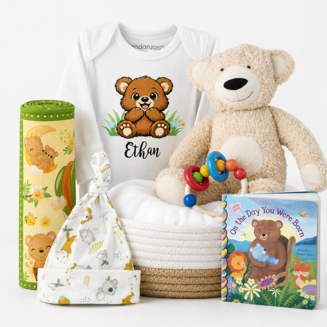Zeronto Baby Gift Basket - I Can Bearly Wait