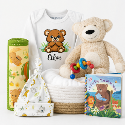 Zeronto Baby Gift Basket - I Can Bearly Wait