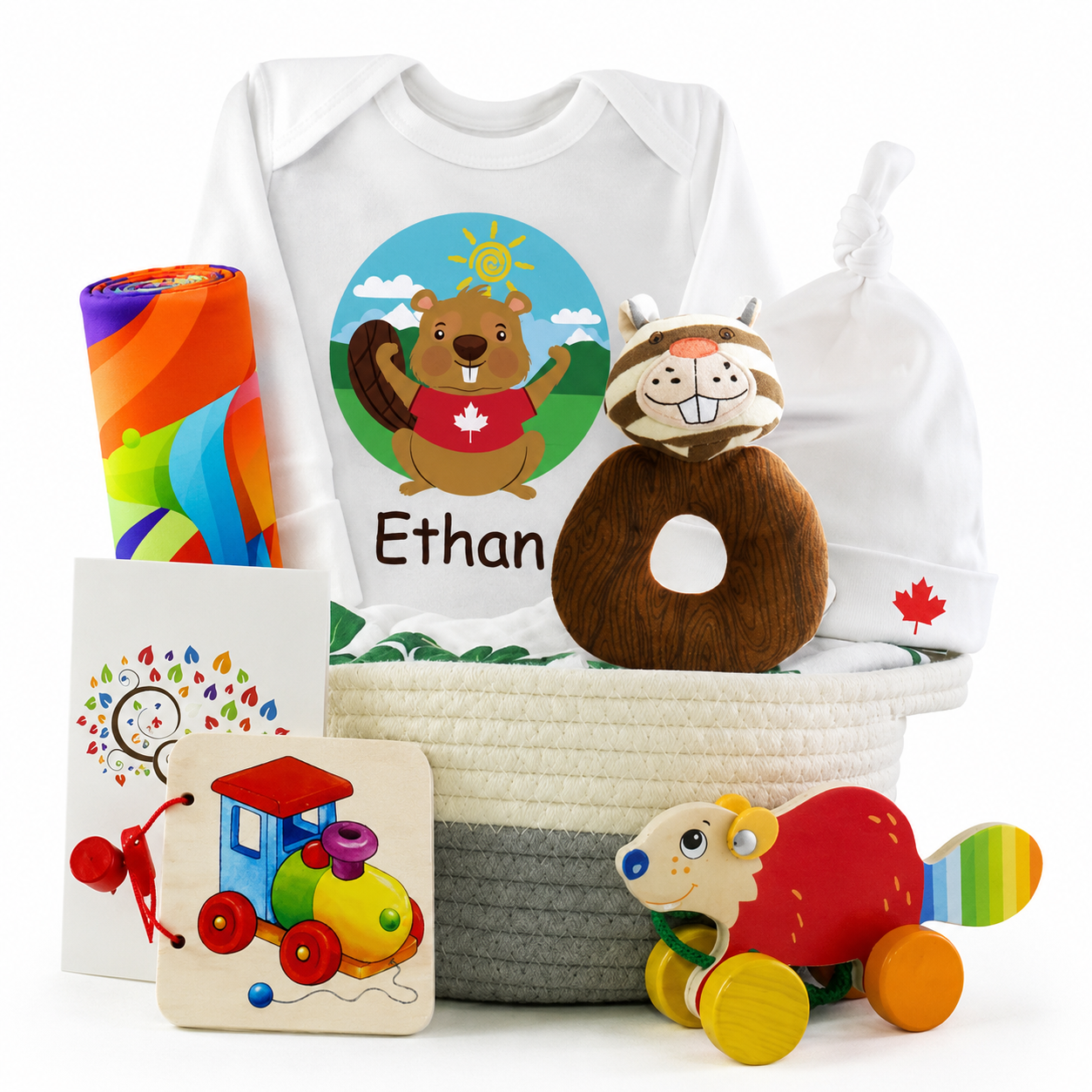 Zeronto Baby Gift Basket - Little Canadian Beaver