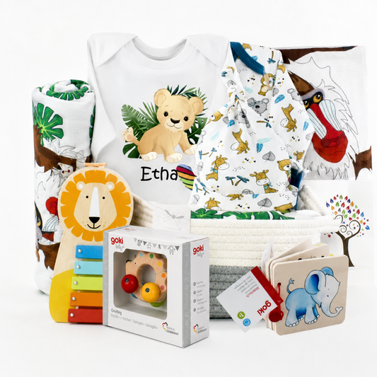 Zeronto Baby Gift Basket - Little Lion & Jungle Friends