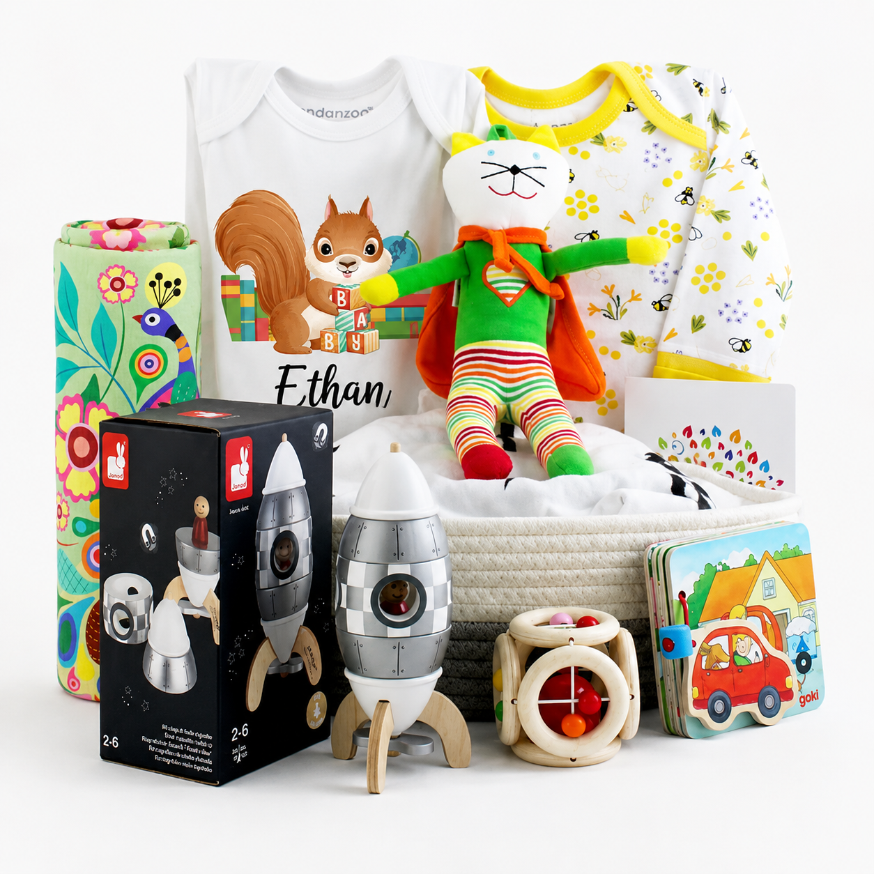 Zeronto Baby Gift Basket - Little Rocket Scientist & Friends