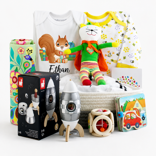 Zeronto Baby Gift Basket - Little Rocket Scientist & Friends