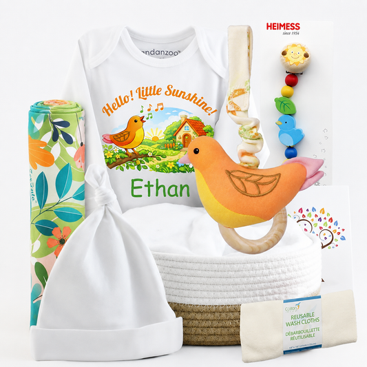 Zeronto Baby Gift Basket - Little SongBird - Hello! Little Sunshine!