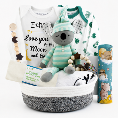 Zeronto Baby Gift Basket - Love You To The Moon & Back