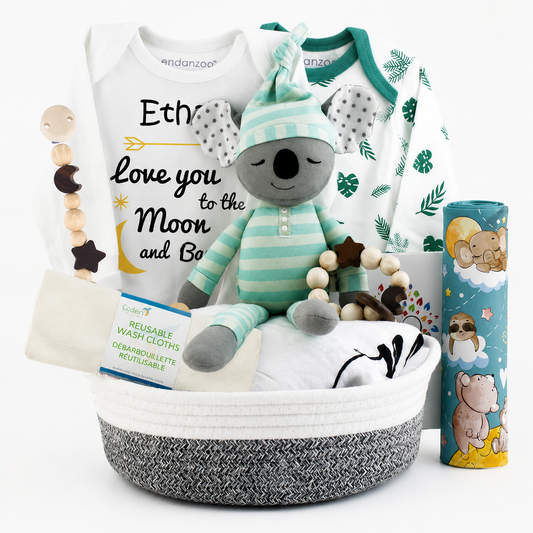 Zeronto Baby Gift Basket - Love You To The Moon & Back