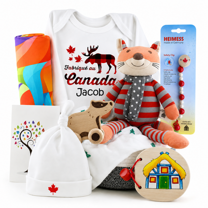 Zeronto Baby Gift Basket - Né au Canada (French)