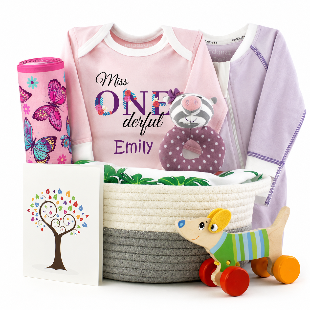 Zeronto Baby Girl First Birthday Gift Box - Miss One-derful