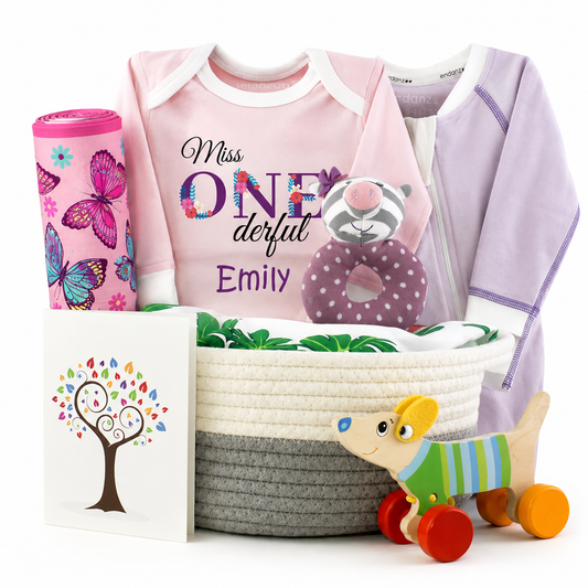 Zeronto Baby Girl First Birthday Gift Box - Miss One-derful
