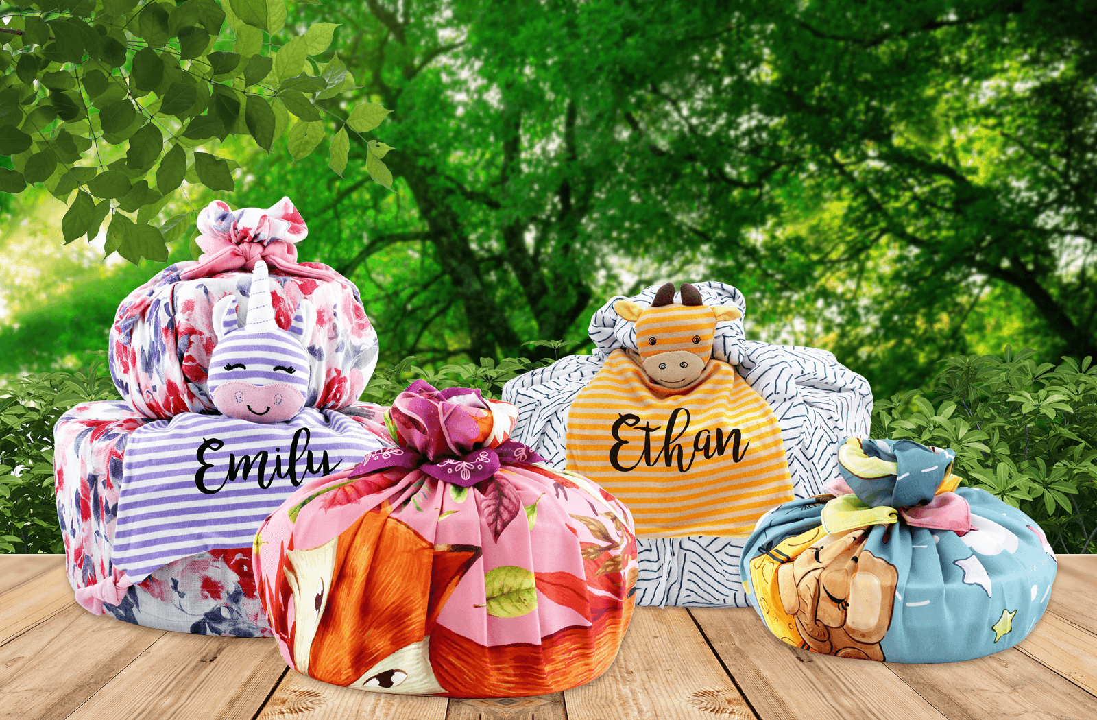 Sustainable Organic Personalized Newborn Baby Gift Baskets