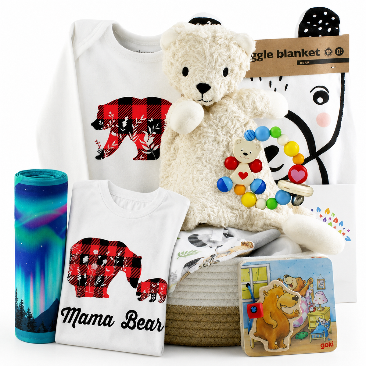 Zeronto Mom, Dad & Baby Gift Basket - Bear Family