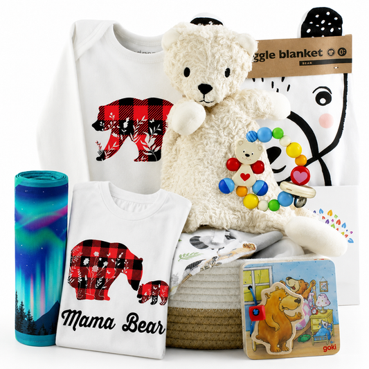 Zeronto Mom, Dad & Baby Gift Basket - Bear Family