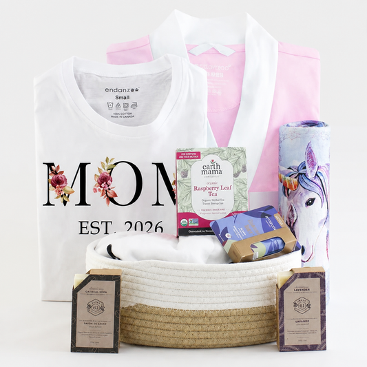 Zeronto New Mom Gift Basket - Just for Mom (Love Pink)