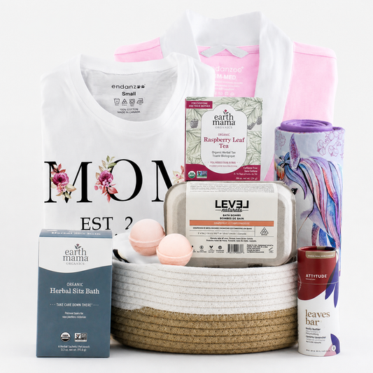 Zeronto New Mom Gift Basket - Lovely Spa Treat For Mom (Pink)