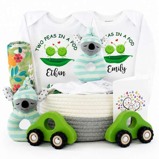 Zeronto Twin Baby Gift Box - Sweet Little Peas