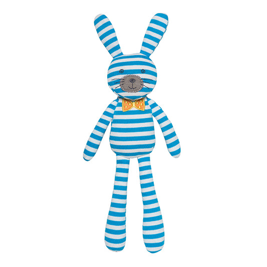 Organic Farm Buddies Organic Plush Toy - Spring Bunny Mini (Blue Stripe)